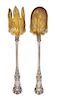 * A Pair of American Silver Gilt Wash Serving Pieces, Tiffany & Co., New York, NY, 20th Century, having shell design on handle