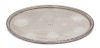 A Silver Plate Oval Tray with Fluted Border Length 21 1/4 inches.