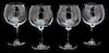 28 Baccarat Clear Crystal Romanee-Conti Tasting Glasses Height 8 7/8 inches.