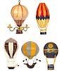 A Collection of Hot Air Balloon Wall Mounts Height of tallest 18 inches.