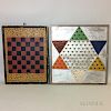 Two Polychrome Painted Game Boards