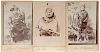 Three Cabinet Card Photos of American Indian Chiefs, depicting Mesh-She-Wauk, Sac & Fox Chief Pa Ship Pa Ho, and Nish-Cay-Cob, two by I