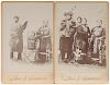 Two Cabinet Card Photos Key-wy-Tuck and Family, Isaacson studios, depicting Sac a Fox McCoy (Key-wy-tuck) and family, photos 5 1/2 x 4