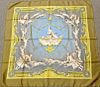 Hermes silk scarf "Chiens Et Valets" in original box. approximately 34" x 35"