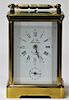 French Saint Suzanne L'Epee Brass Carriage Clock