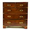 19C. Chinese Camphor Wood Campaign Chest