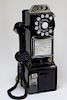 C.1940 Western Electric Black Rotary Pay Telephone