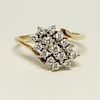 14K Yellow Gold Diamond Lady's Cocktail Ring