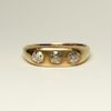 Modernist Design 14K Gold Diamond Ring