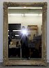 26" LG Grey Painted Carved Hardwood Wall Mirror