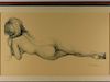 Pierre Letellier Recumbent Nude Charcoal Drawing