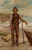 Charles Beauregard Fisherman Portrait Paiting