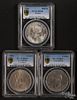 One Panamanian silver Balboa, 1966, PCGS MS-66, together with two British Crowns, 1951, PCGS PR-61,