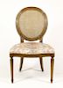 Louis XVI Style Side Chair w/ Geometric Upholstery