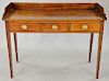 Mahogany server with three drawers, 19th century. ht. 36 in., top: 20" x 48"