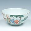 FAMILLE ROSE 'FIGURAL' BOWL, JIAQING MARK AND PERIOD