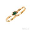 Gold and Emerald Double-finger Ring