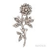 Antique Diamond Flower Brooch