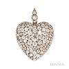 Fine Antique Diamond Heart Pendant