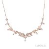 14kt Rose Gold and Diamond Necklace