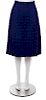 A Chanel Creations Blue Boucle Faux Wrap Skirt, No size.
