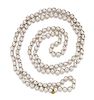 A Chanel Grey Baroque Pearl Necklace, 62" L.
