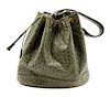 An Hermès Green Ostrich Vintage Bucket Bag, 11" H x 10.5" W x 4.5" D; Strap drop: 8.5".