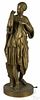 Gilt bronze figure of a classical maiden, ca. 1900, 27 1/2'' h.