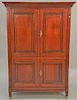 Contemporary two over two door armoire / TV cabinet. ht. 66 in., wd. 46 in.