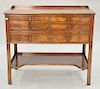 Mahogany server/silver chest with fitted felt lined drawers. ht. 33 in., top: 20" x 38"