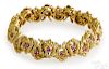 18K yellow gold ruby link bracelet