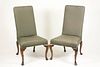 Pair of Queen Anne High Back Side Chairs