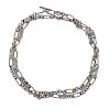 David Yurman 18K Gold Silver Cable Link Toggle Necklace