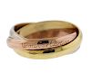 Cartier Trinity 18k Tri Color Gold Band Ring Sz 63
