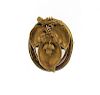 Antique Victorian 15K Gold Locket Brooch Pendant