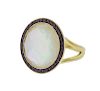 New Ippolita Lollipop Mother of Pearl Ruby 18k Gold Ring