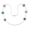 New Ippolita Rock Candy Turquoise Isola 18k Gold Station Necklace 