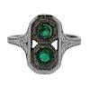 Antique 18K Gold Emerald Ring