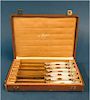 BOXED SET OF VERMEIL & MOTHER OF PEARL KNIVES
