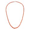 Victorian Graduated Coral Bead Necklace