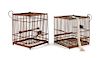 * Two Chinese Bamboo Birdcages Height of larger 11 inches.