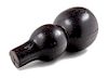 * A Chinese Black Lacquered Wood Gourd-Form Box Length 19 inches.