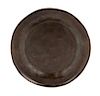 * A Japanese Black Lacquer Plate Diameter 10 1/4 inches.