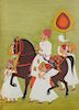 * An Indian Miniature Painting 12 3/4 x 9 1/2 inches (image).