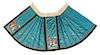 * A Chinese Embroidered Silk Skirt Height 37 inches.