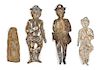 * A Group of Silvered Metal Figures Length of longest 6 1/2 inches.