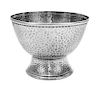* An American Silver Footed Ice Bowl, Tiffany & Co., New York, NY, Late 19th/Early 20th Century, having a spot-hammered finish t