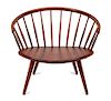 * A Danish Red-Stained Windsor Chair Height 26 inches.