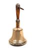 * An English Brass Hand Bell Height 16 inches.