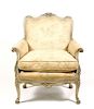 Louis XV Style Paint Decorated Bergere Chair